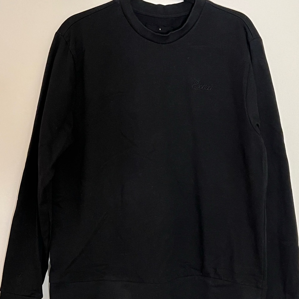 Chipotle x Loomstate - "Extra" Embroidered Longsleeve Crewneck in Black, Size L